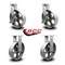 Service Caster 12 Inch Heavy Duty Semi Steel Cast Iron Wheel Caster Brakes 2 Rigid SCC, 2PK SCC-KP92S1230-SSR-SLB-2-R-2 - alternate 4